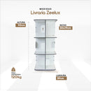 Estante Para Livros Giratória Compacta Para Até 120 Livros