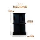 Estante Para Livros Giratória Compacta Para Até 80 Livros