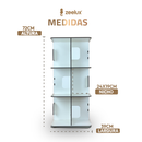 Estante Para Livros Giratória Compacta Para Até 120 Livros.