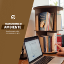Estante para Livros Giratória Compacta para até 80 livros