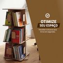 Estante para Livros Giratória Compacta para até 120 livros