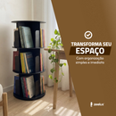 Estante para Livros Giratória Compacta para até 120 livros