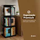 Estante para Livros Giratória Compacta para até 120 livros.