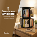 Estante Para Livros Giratória Compacta Para Até 80 Livros