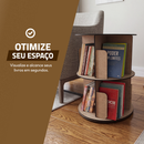Estante para Livros Giratória Compacta para até 80 livros