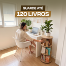 Estante para Livros Giratória Compacta para até 120 livros