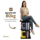 Estante Para Livros Giratória Compacta Para Até 80 Livros