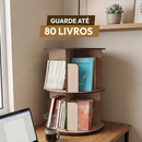 Estante para Livros Giratória Compacta para até 80 livros
