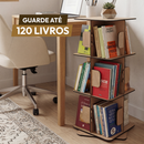 Estante para Livros Giratória Compacta para até 120 livros