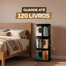 Estante para Livros Giratória Compacta para até 120 livros.
