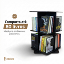 Estante Para Livros Giratória Compacta Para Até 80 Livros