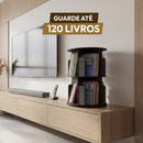 Estante para Livros Giratória Compacta para até 80 livros