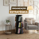 Estante para Livros Giratória Compacta para até 120 livros