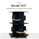Estante Para Livros Giratória Compacta Para Até 80 Livros
