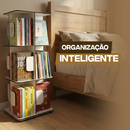 Livraria, Estante Giratória, 3 Andares, 120 Livros