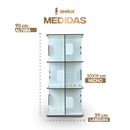 Livraria, Estante Giratória, 3 Andares, 120 Livros