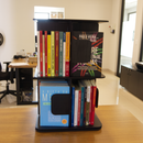 Estante Para Livros Giratória Compacta Para Até 80 Livros